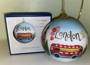 World Market Li Bien London Global 2024 Glass Ball Ornament - Picture 1 of 11