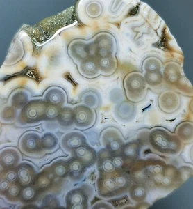 Natural Round Eye 8th Vein Ocean Jasper Agate Quartz Reiki Stone Healing - Picture 1 of 14