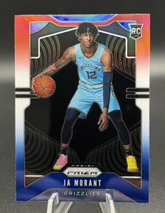 2019-20 Prizm JA MORANT Red White Blue RWB Rookie Card RC Grizzlies #249