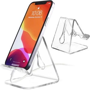 Soporte/soporte acrílico para teléfono celular, transparente compatible con soporte de 4-10""  - Imagen 1 de 8