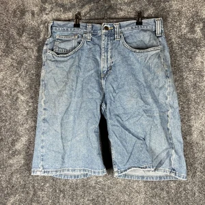 Carhartt Shorts Mens 32 Blue Denim Light Wash 5 Pocket Workwear Zip Fly Classic - Picture 1 of 9
