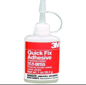 3M - Quick Fix Adhesive 08155 1oz Bottle Industrial Bond Glue Repair New - Foto 1 di 3