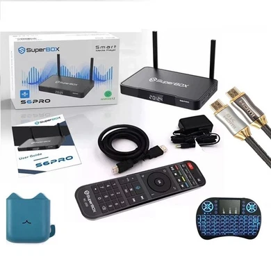 2DAYS SHIPPING Superbox S6 Pro Fully Loaded with Voice Remote  8K CABLE - Image 1 of 4