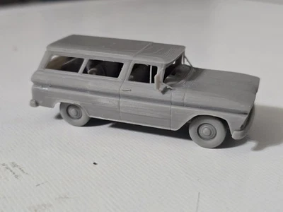 Chevrolet Carryall 1961 escala Ho pasajero kit sin decorar impreso en 3D Foto 1 de 4