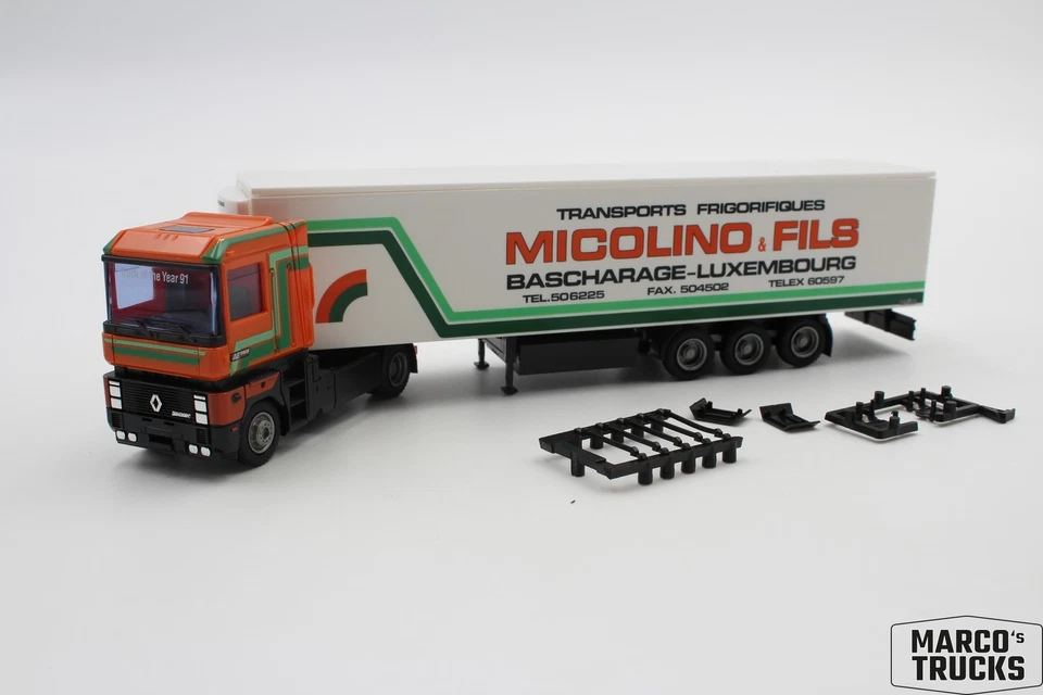 AWM Renault AE500 refrigerated semi-trailer truck "Micolino Bascharage Luxemburg - Image 1 of 1