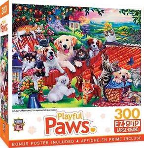 Playful Paws Cat And Dog 300 Piece Puzzle (24" x 18") - Picture 1 of 1