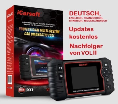iCarsoft VOL V2.0 für Volvo Saab Diagnose Scanner Öl Service Reset OBD 2 DEUTSCH - Bild 1 von 4