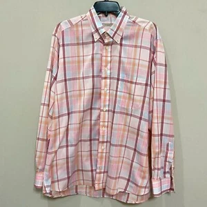 Burberry London Pastel Plaid Shirt Sz L Button Front Pink Spring Long Sleeve - Picture 1 of 5