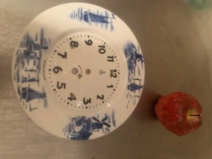 Antique China Delft Clock Face By Becker, Germany - Ex - Picture 1 of 2