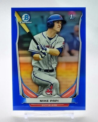 2014 Bowman Chrome Prospects Mike Papi Blue Refractor #CDP36 1ˢᵗ 349/399 - Image 1 of 2