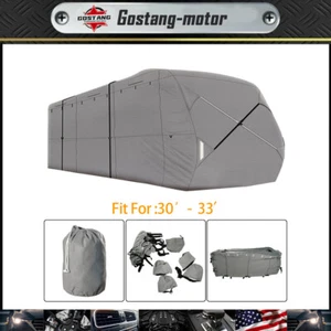 Waterproof Anti-Snow Trailer RV Cover Fit For Camper 30'-33' Upgraded 4-Ply - Bild 1 von 10