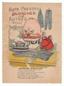 Antique Penny Dreadful Vinegar Valentine BOTCH TAILOR Suits Ruined While U Wait! - Picture 1 of 2