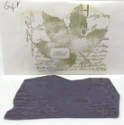Large Leaf & Cursive Script Unmounted Rubber Stamp, Dutch BladOpens in a new window or tabPre-Owned