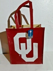 Oklahoma Sooners OU COLLEGE CLASSIC HEAVY DUTY TOTE 16" X 14" NEW - Picture 1 of 4