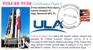 Space cover ULA Vulcan Centaur Certification 2 Launch from CCSFS, 10/4/2024 - Picture 1 of 1