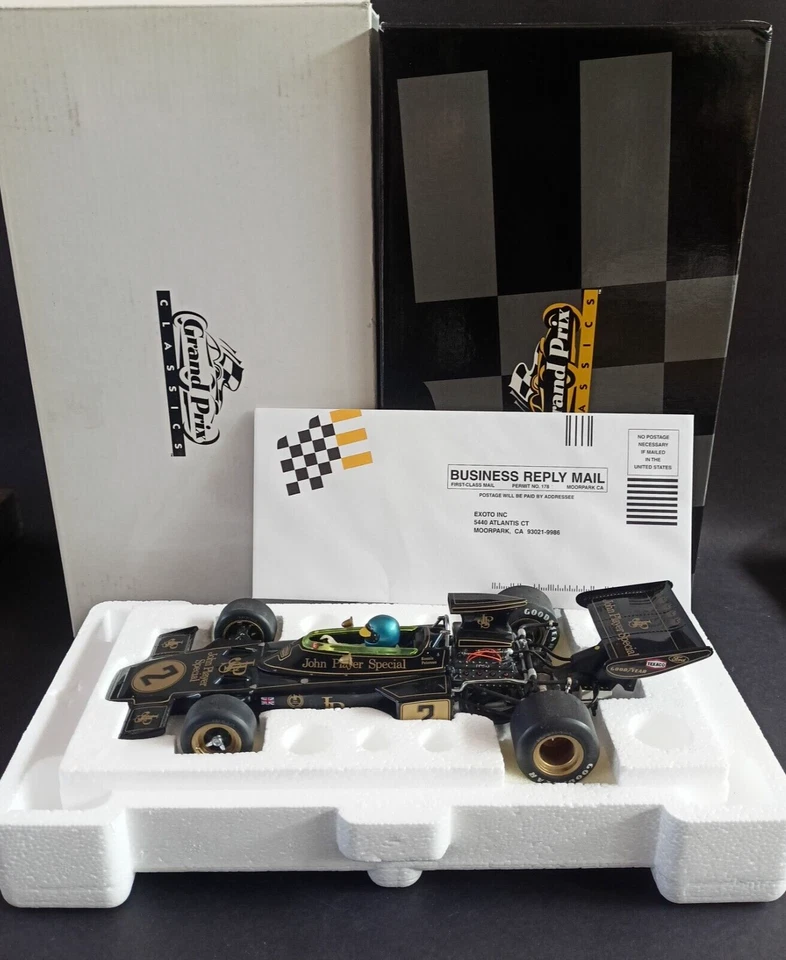 RARE 97031 EXOTO LOTUS 72E PETERSON 2 WINNER GP ITALY 1973 scale 1:18 - Immagine 1 di 3