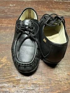 Vintage Black Leather SAS Shoes Women Soft Step Heel 10.5 - Picture 1 of 9