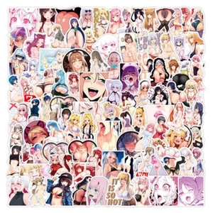100Pcs Anime Girls Sexy Bikini Women Stickers Hentai Ahegao Pin Up Girls Decals - Bild 1 von 11