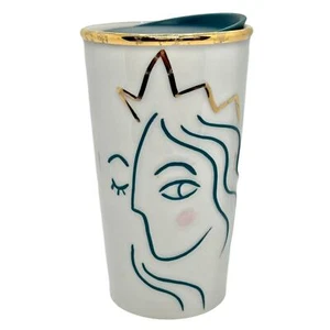 Starbucks Mermaid Anniversary Limited Edition Gold Crown Tumbler Travel Mug 10oz - Picture 1 of 12