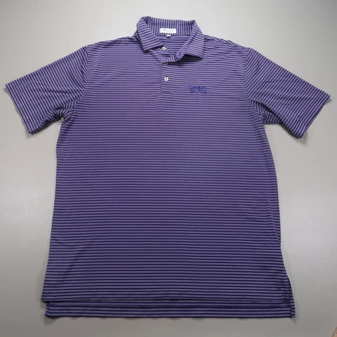 TCU Shirt Mens Large Purple Peter Millar Summer Comfort Polo Texas Horned Frogs Cover