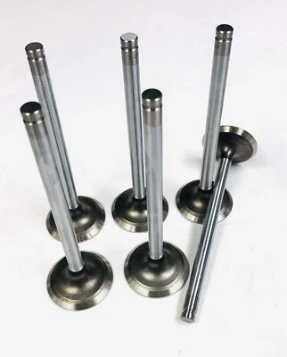 EXHAUST Valves Set/6 for 1987-1998 Jeep 4.0L 1.50 head,.311 stem,4.93 length - Image 1 of 3