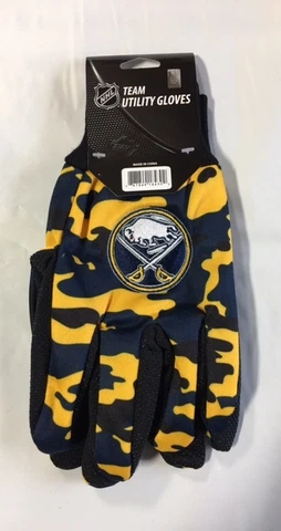 Buffalo Sabres Camouflage Sports Utility Gloves Work gardening NEW CAMO Cover