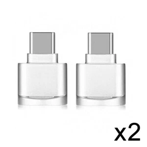 CY 2pcs USB2.0 Type C to Micro SD SDXC TF Card Reader Adapter for Macbook&Phone - Picture 1 of 9