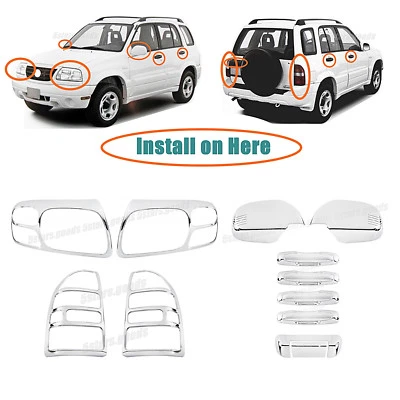 Accessories Chrome Molding Covers Trims For 1999-2003 Suzuki Grand Vitara SUV - Image 1 of 4