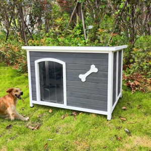 Outdoor Large Wooden Dog House,Waterproof Windproof and Warm Dog Cage Kennel USA - Picture 1 of 11