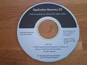 HP 2004 Application Recovery CD for Compaq PC - Picture 1 of 1