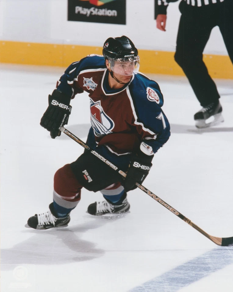 FOTO RAY BOURQUE #7 COLORADO AVLANCHE 8X10 LICENCIA NHL FOTO ARCHIVO PASE Foto 1 de 1
