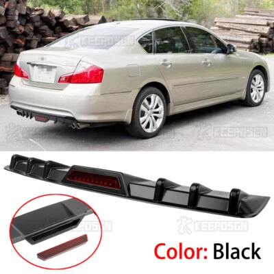 Tira reflectante labio alerón parachoques difusor trasero para Infiniti M35 M35h M37 M45 Foto 1 de 4