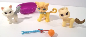 Polly Pocket Haustier PVC Figuren Set, Kätzchen Katze, Sparklin Pets Gepard #19 - Bild 1 von 2