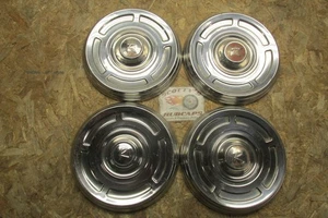 1966 67 68 RAMBLER AMERICAN, CLASSIC POVERTY DOG DISH HUBCAPS✨SET OF 4✨9 3/4" - Picture 1 of 14