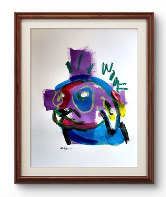 Papel de pintura expresionista abstracto 14x11 Art Wooof original Foto 1 de 4