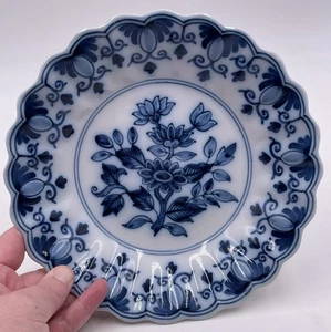 MAKKUM Royal Tichelaar Blumendekor 8" Wandteller niederländische Keramik gemarkt Vintage - Bild 1 von 12