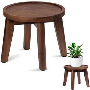 Soporte para plantas de interior, estante decorativo para plantas de madera de acacia con tra... - Imagen 1 de 7