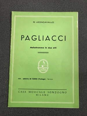 vocal music (baritone)  piano score/ Uscita Di Tonio from Leoncavallo's opera - Image 1 of 4
