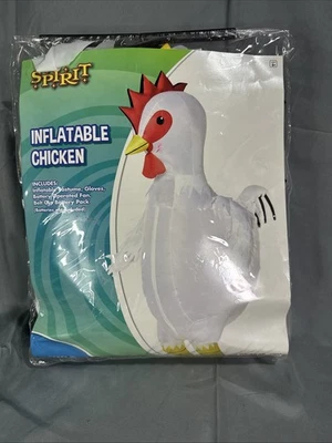 Disfraz de pollo inflable Spirit Halloween niño talla única se adapta a la mayoría Foto 1 de 4