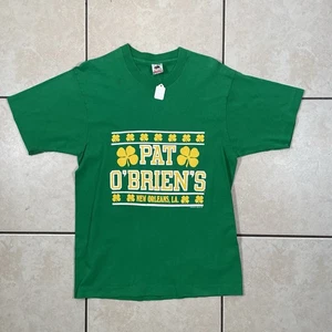 Pat OBriens Bar T Shirt Vintage 90s New Orleans NOLA Green Made In USA Large - Picture 1 of 7