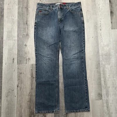 Quicksilver VTG Quikjean Straight Leg Y2K Repaired Skater Jeans Mens 36x32.5 - Image 1 of 4