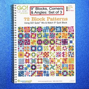 AccuQuilt Go! Qube Manual 9" 3-in-1: BLOCK, CORNERS & ANGLES, 434 PG, LOOP BIND - Picture 1 of 15
