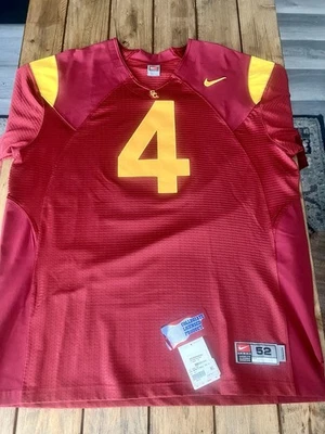 Nike USC Trojans #4 Cardinal Red Authentic Football Jersey Size 52 XL XXL - Image 1 of 4