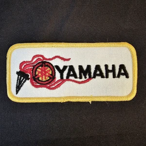 Parche cosido con logotipo de empresa de motocicletas Yamaha años 70 vintage - Imagen 1 de 5
