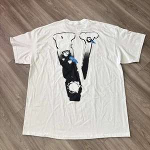 Vlone X Pop Smoke Hawk Em T Shirt Mens Size 2XL White Short Sleeve XXL - Picture 1 of 6