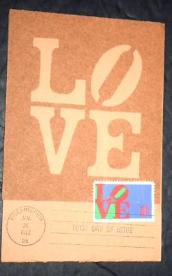 VTG, FIRST DAY CACHET CARD/COVER "LOVE" Cancelled Philadelphia (01-26-1973) - Image 1 of 3