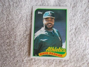 Topps 1989 MLB "DAVE PARKER" #475 Oakland Athletics Trading Card n24 - Bild 1 von 2