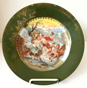 Porcelain Royal Vienna 9 ½" Joseph Riedle Decorative Plate Austria 1890s