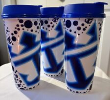 Royal Caribbean Set of Three Beverage Travel Cup Snap On Flip Top 16 Oz BPA Free