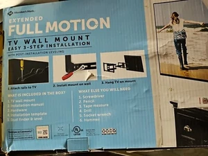 MEMBERS MARK FULL MOTION EXTENDED TV WALL MOUNT FOR 32"-90" TVS - Picture 1 of 5